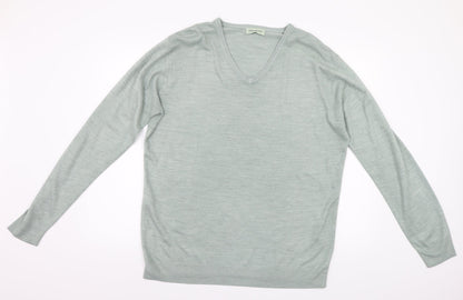 Greenwoods Mens Green  Knit Pullover Jumper Size XL