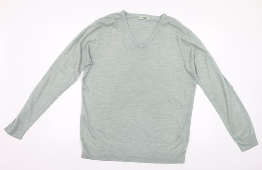 Greenwoods Mens Green  Knit Pullover Jumper Size XL