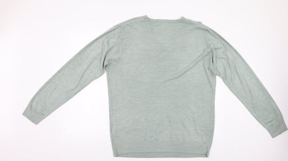 Greenwoods Mens Green  Knit Pullover Jumper Size XL