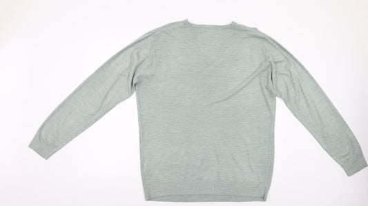 Greenwoods Mens Green  Knit Pullover Jumper Size XL