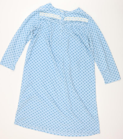 Inspiration Womens Blue Polka Dot   Dress Size 14