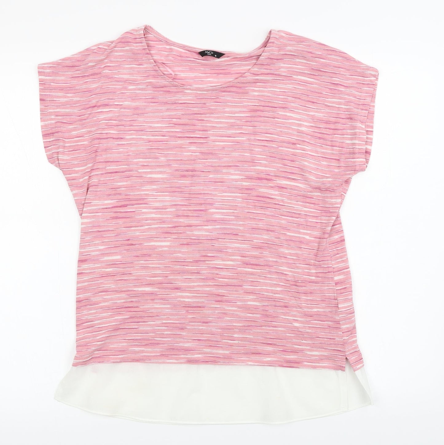 Womens UK Size 10 M&Co Pink Basic Blouse