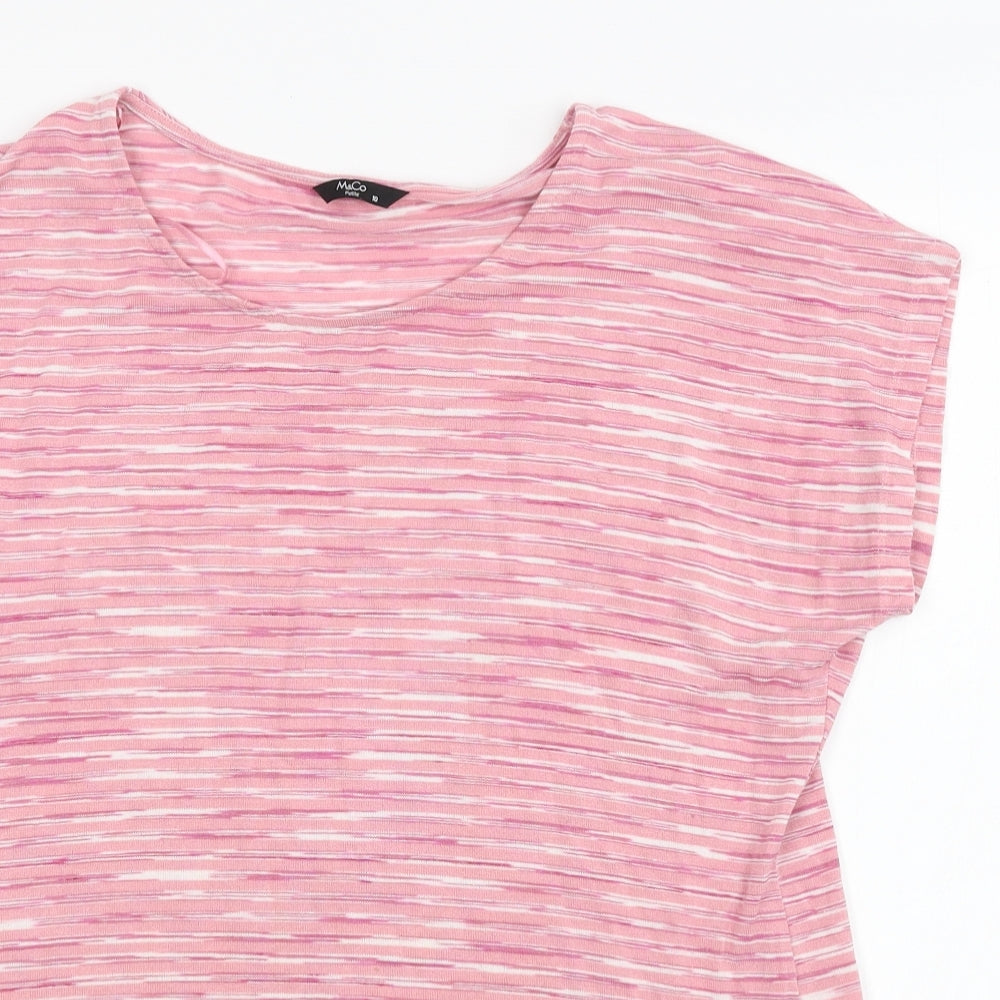 Womens UK Size 10 M&Co Pink Basic Blouse