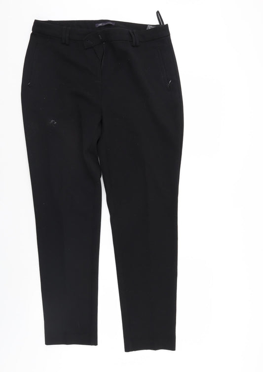 M&S Womens Black   Sweatpants Trousers Size 14 L29 in