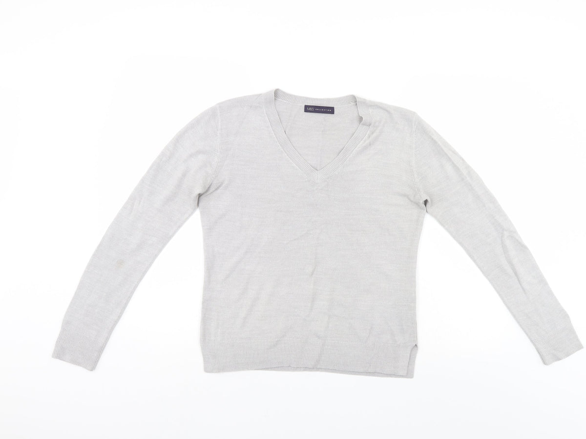 Marks & Spencer Womens Grey   Pullover Jumper Size 10