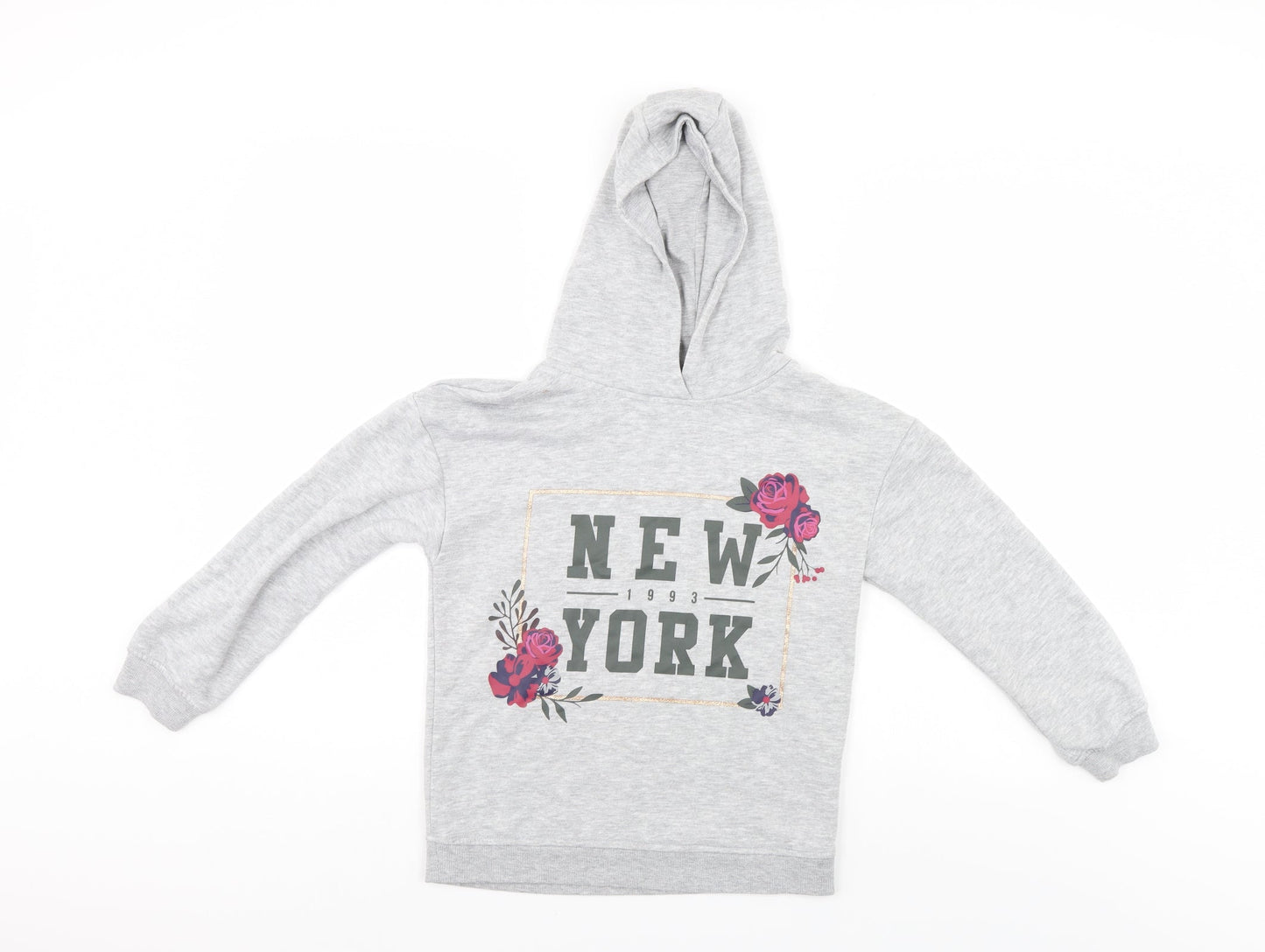 Primark Girls Grey   Pullover Hoodie Size 9-10 Years