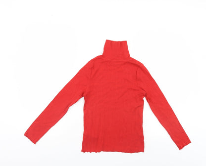 Marks & Spencer Girls Red   Pullover Jumper Size 10-11 Years