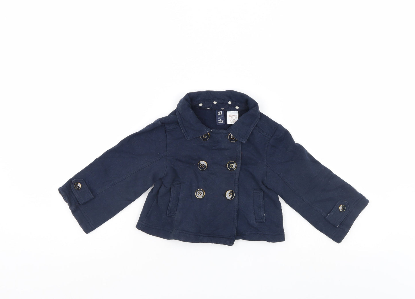 Gap Girls Blue   Basic Coat Coat Size 3 Years
