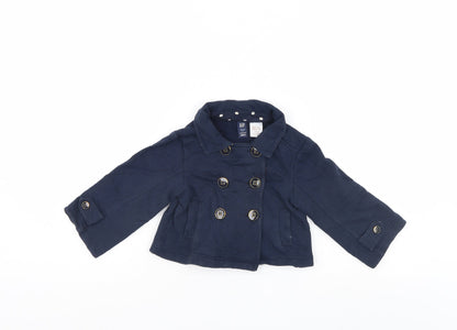 Gap Girls Blue   Basic Coat Coat Size 3 Years