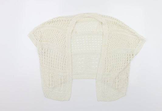 TU Womens White   Shrug Jumper Size 8