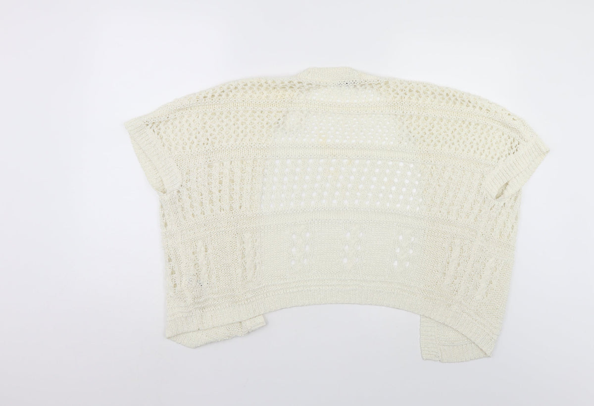 Tu Womens White   Shrug Jumper Size 8