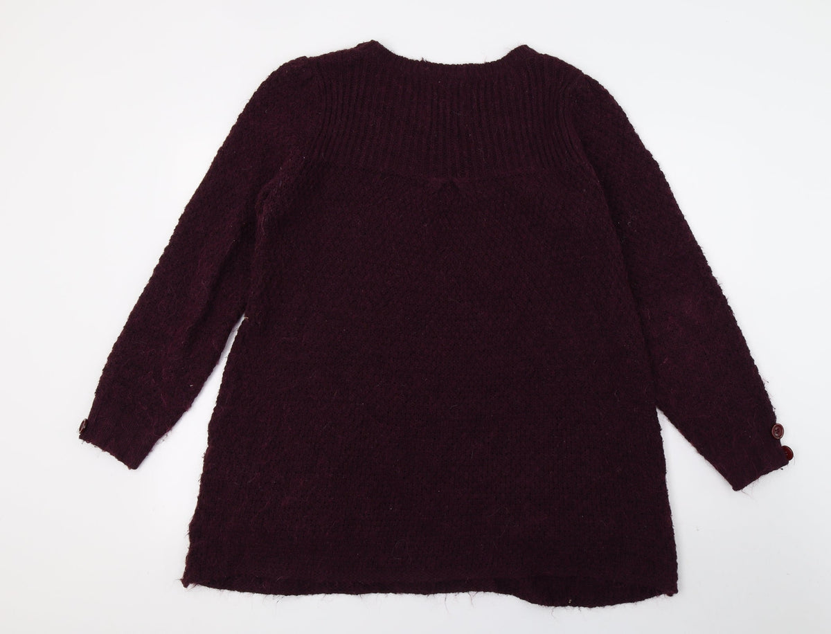 Next Womens Purple  Knit Pullover Jumper Size 12