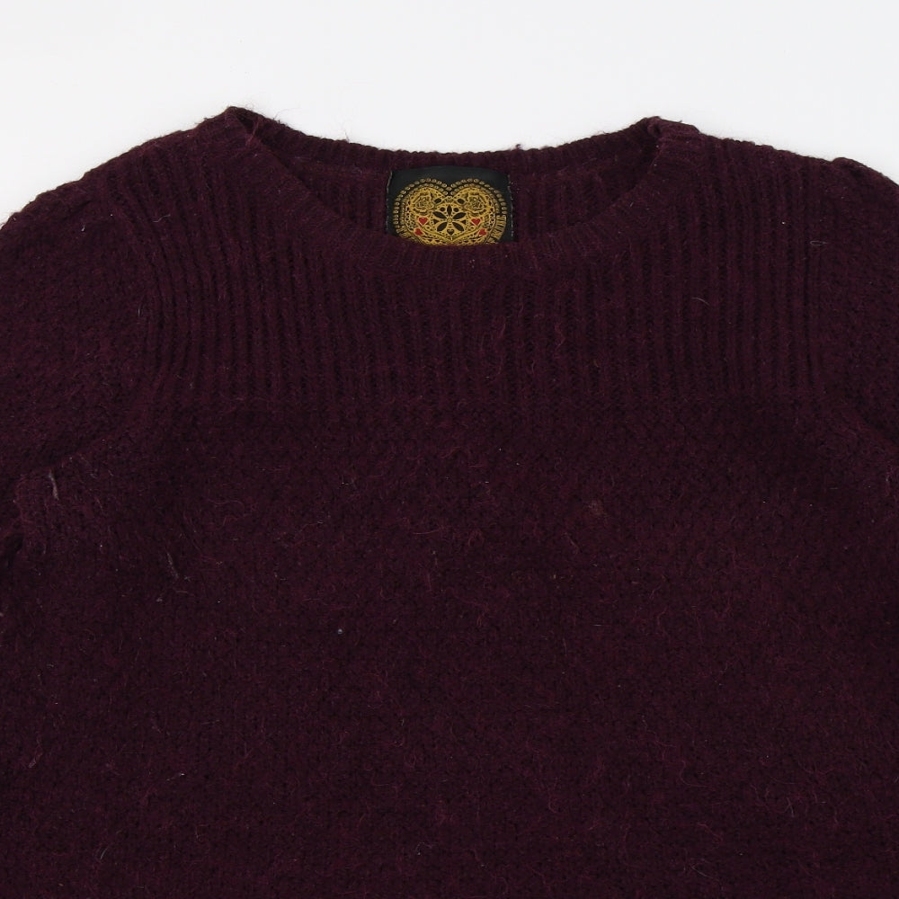 Next Womens Purple  Knit Pullover Jumper Size 12