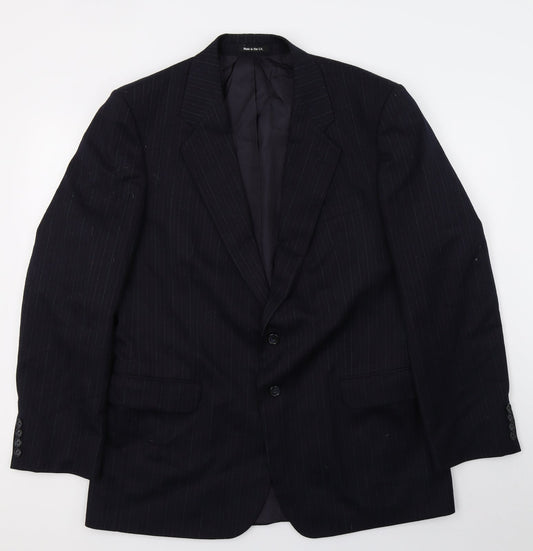 Mens UK Size L St Michael Regular Blue Suit Jacket