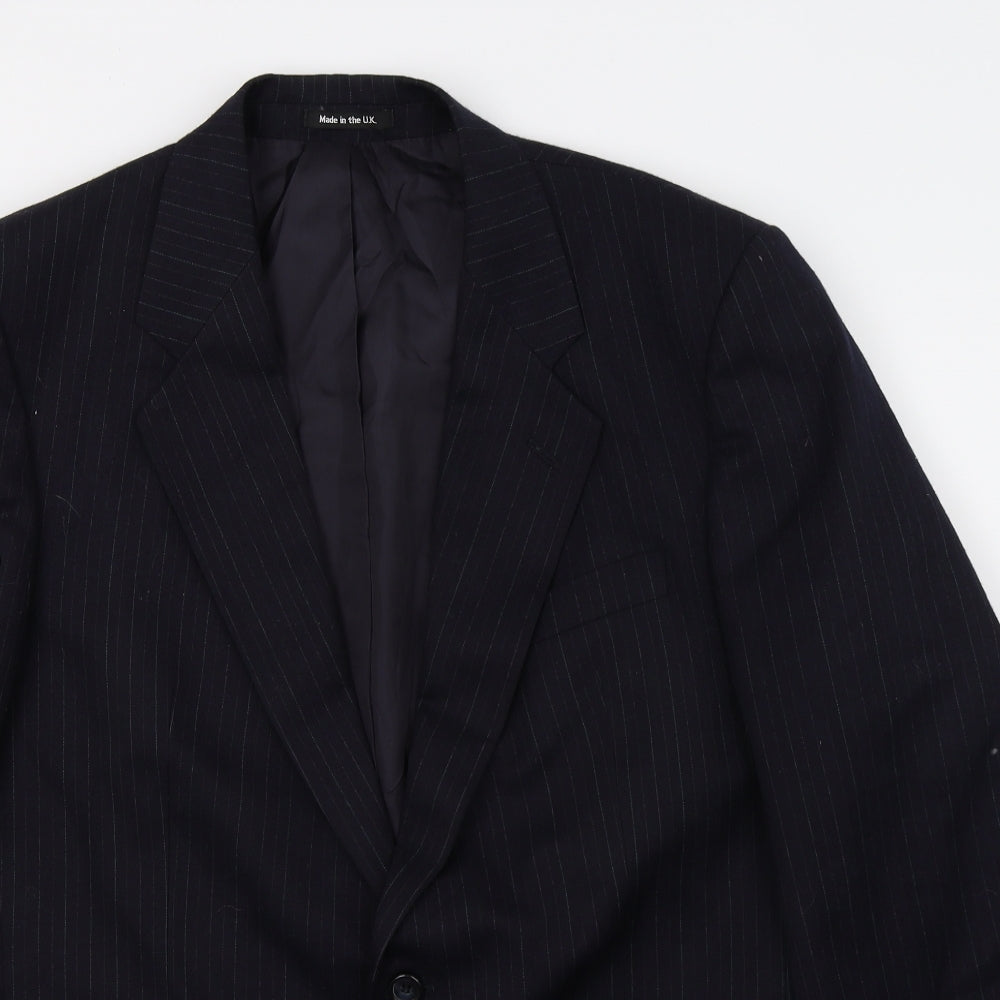 Mens UK Size L St Michael Regular Blue Suit Jacket
