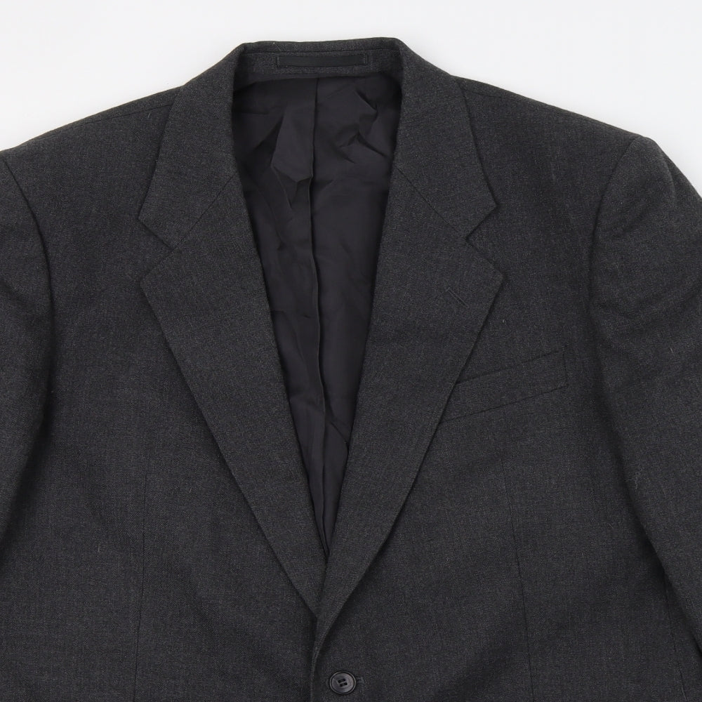 Mens UK Size L St Michael Regular Grey Suit Jacket