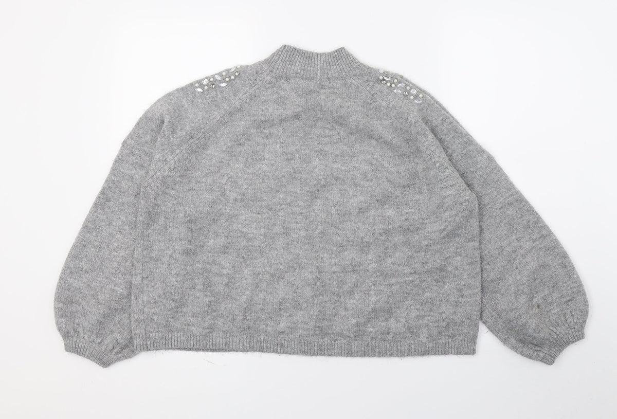 George Womens Grey  Knit Pullover Jumper Size 14