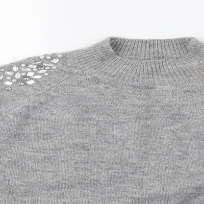 George Womens Grey  Knit Pullover Jumper Size 14