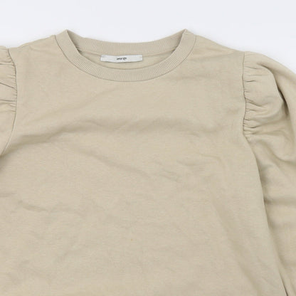 George Womens Beige  Jersey Pullover Sweatshirt Size S