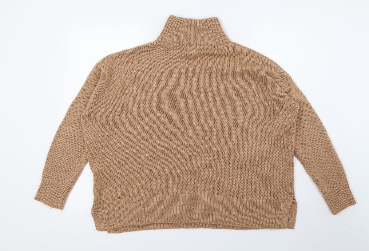 New Look Womens Brown  Knit Pullover Jumper Size M