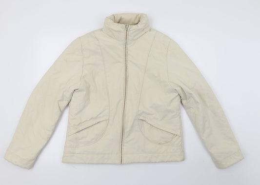 Womens UK Size 14 Dorothy Perkins Ivory Parka Coat