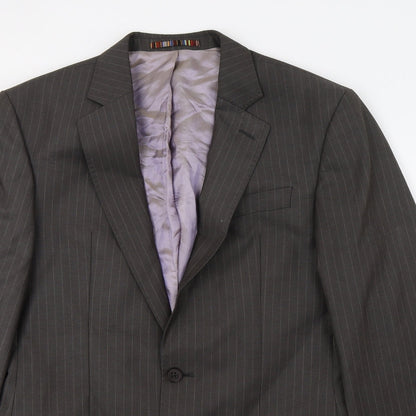 Mens UK Size M River Island Regular Grey Suit Jacket