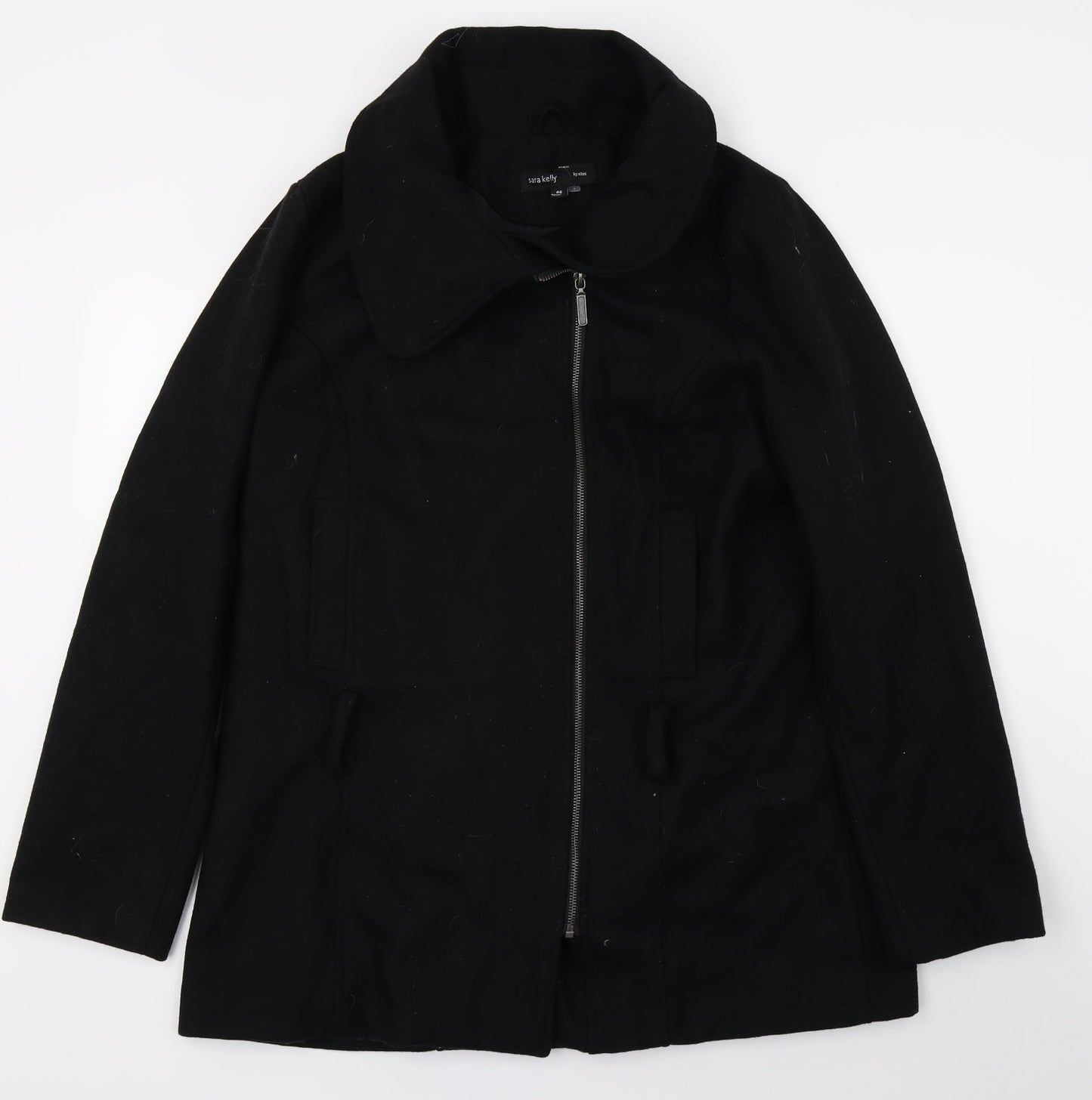 Sara Kelly Womens Black   Overcoat Coat Size 18