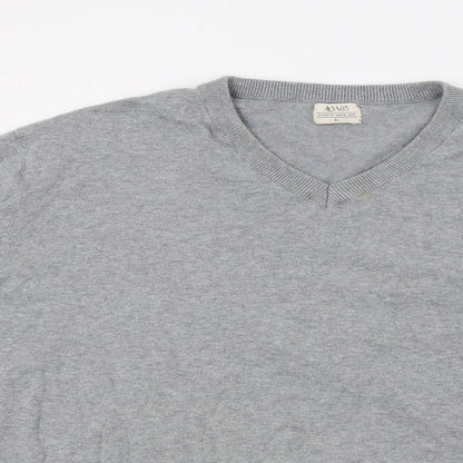 Matalan Mens Grey  Knit Pullover Jumper Size XL