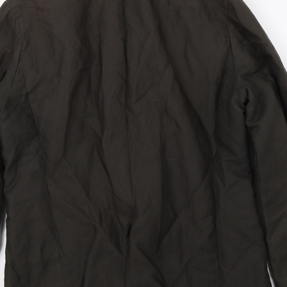 Mens UK Size S Silver Eight Green Jacket