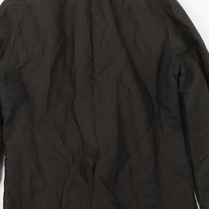 Mens UK Size S Silver Eight Green Jacket