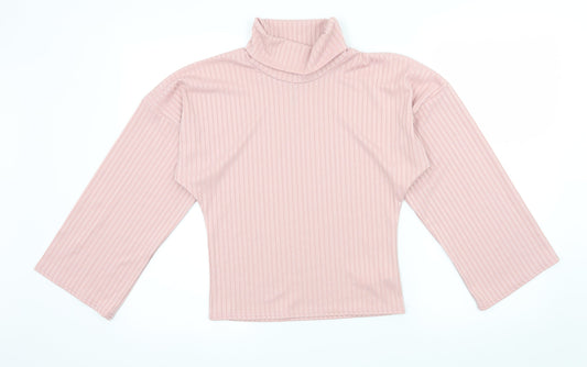 Nasty Gal Womens Pink  Jersey Basic T-Shirt Size 6