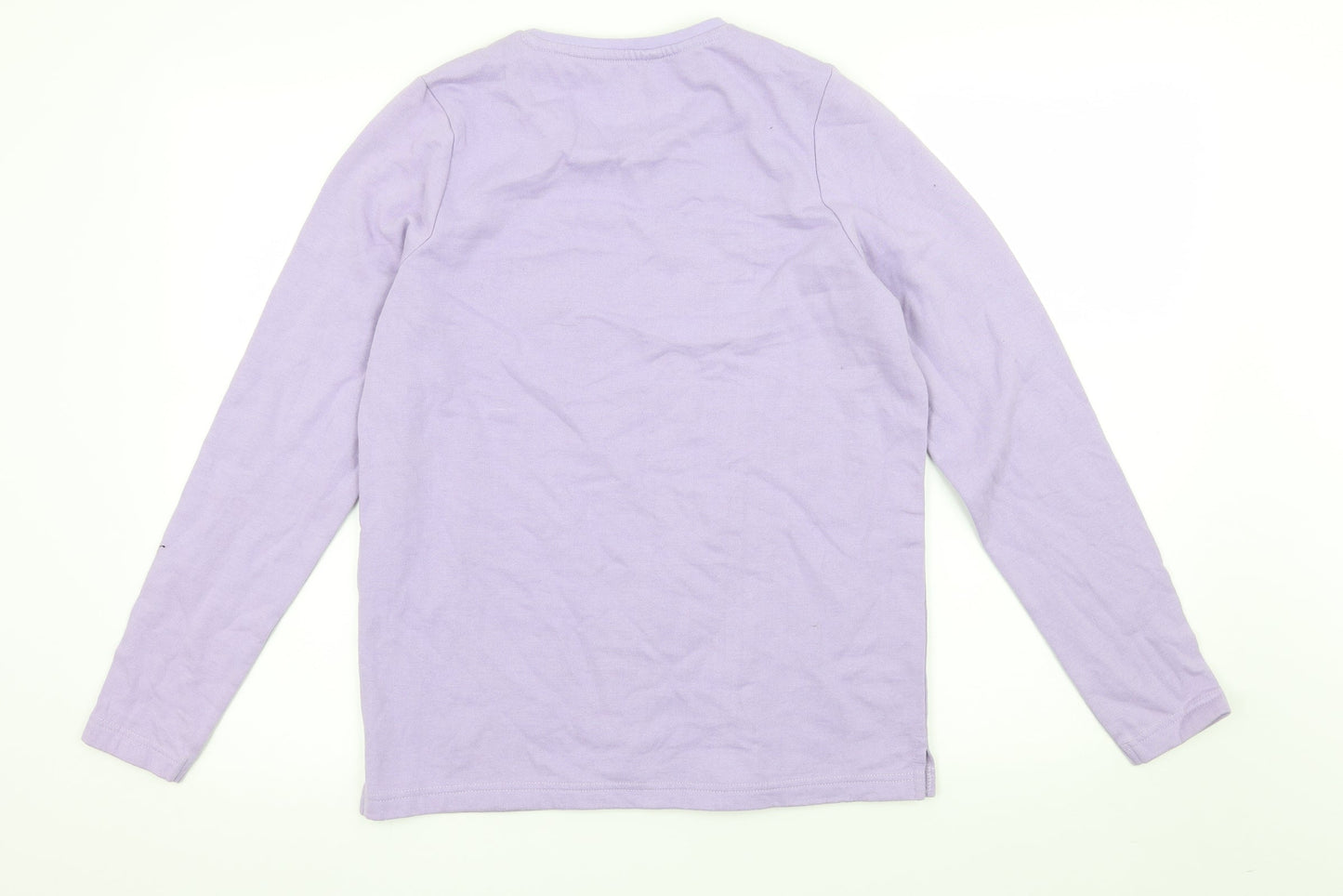 EWM Womens Purple  Knit Pullover Jumper Size S  - flowers
