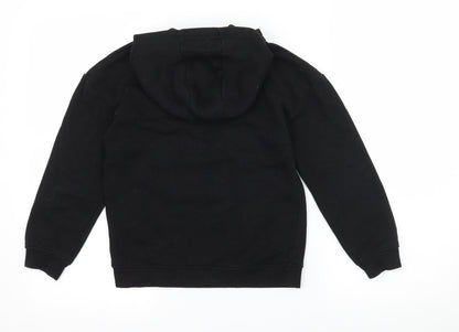 Primark Girls Black  Jersey Pullover Hoodie Size 9-10 Years  - Boston