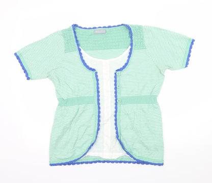 Womens UK Size 16 Per Una Green Basic Blouse