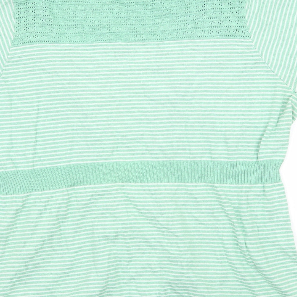 Womens UK Size 16 Per Una Green Basic Blouse