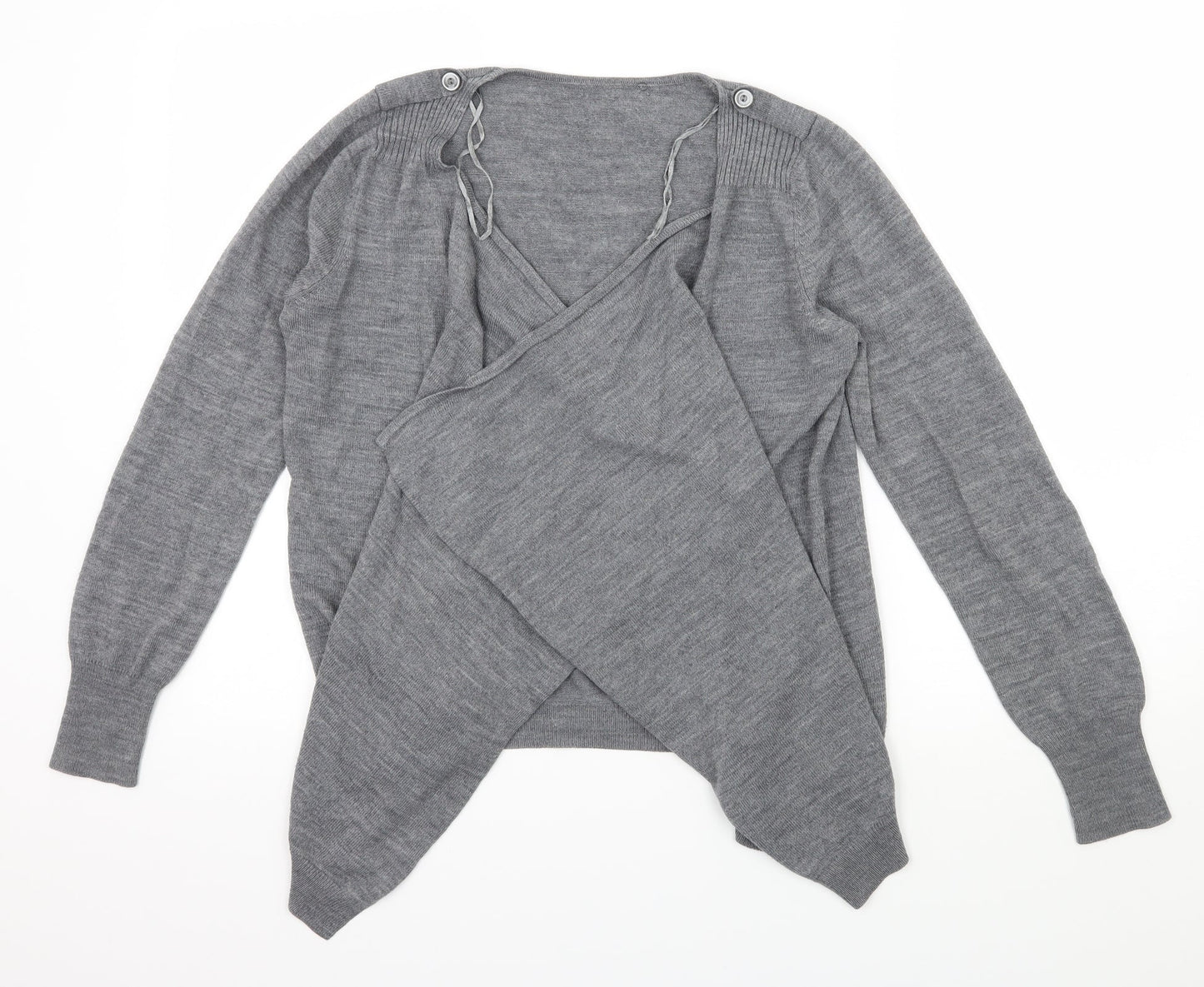 George Womens Grey  Knit Cardigan Jumper Size 14
