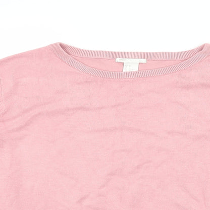 H&M Womens Pink  Knit Pullover Jumper Size 10