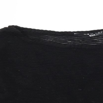 New Look Girls Black  Knit Basic T-Shirt Size 9 Years