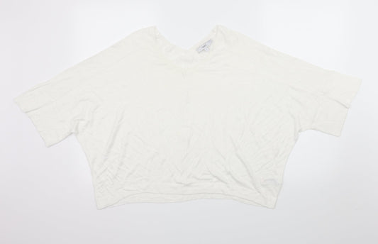 Womens UK Size S NEXT White Basic T-Shirt