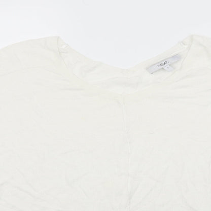 Womens UK Size S NEXT White Basic T-Shirt