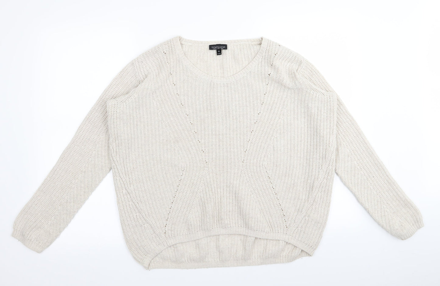 Topshop Womens Beige   Pullover Jumper Size 8