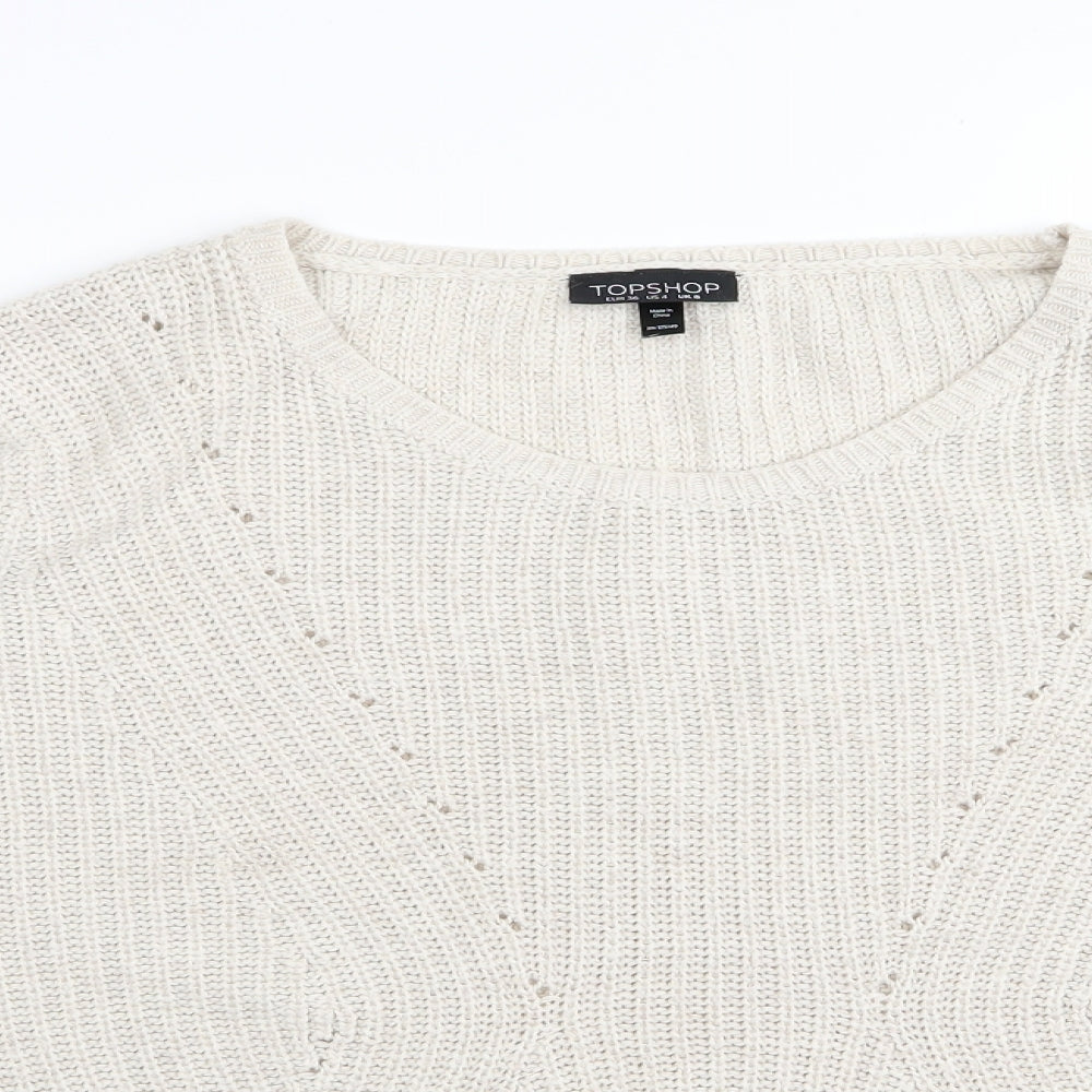 Topshop Womens Beige   Pullover Jumper Size 8