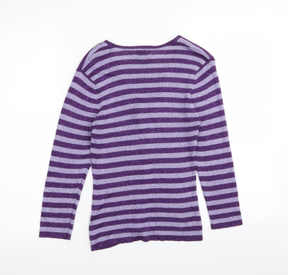 Debenhams Womens Multicoloured Striped  Basic T-Shirt Size 12