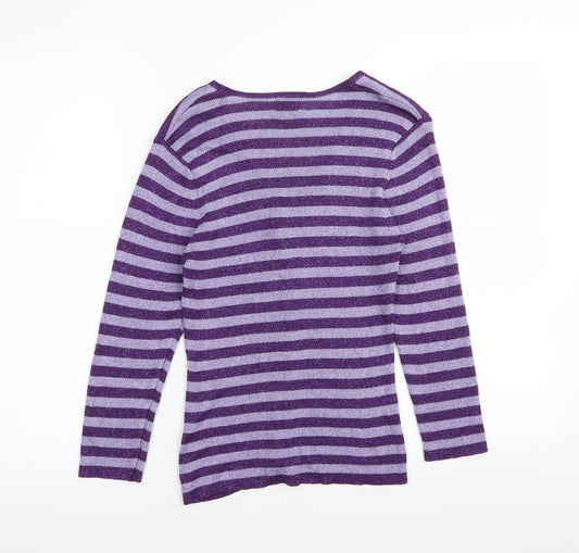 Debenhams Womens Multicoloured Striped  Basic T-Shirt Size 12