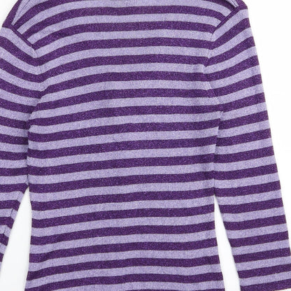 Debenhams Womens Multicoloured Striped  Basic T-Shirt Size 12