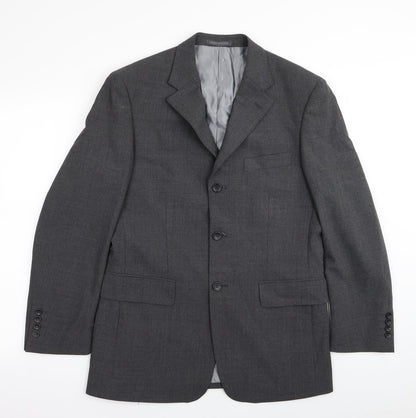 Mens UK Size 38 greenwoods Regular Grey Suit Jacket
