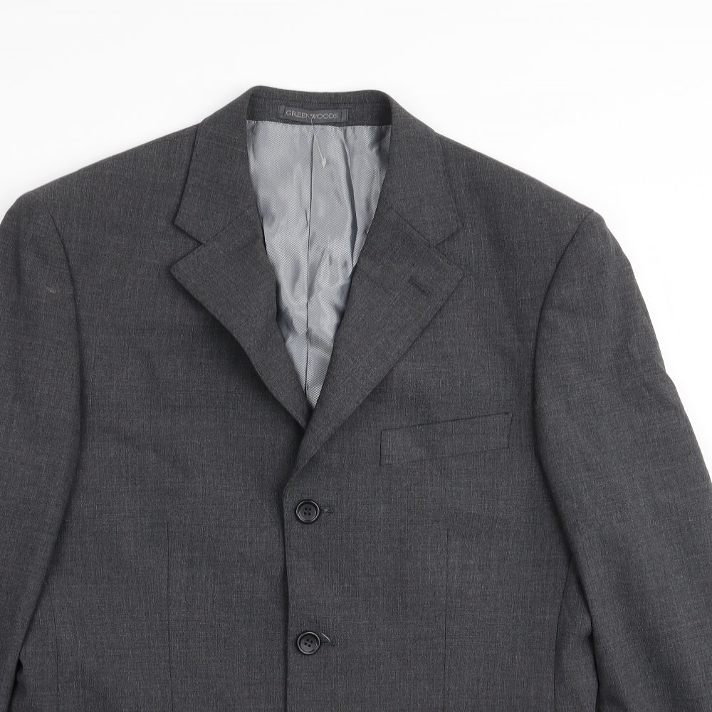 Mens UK Size 38 greenwoods Regular Grey Suit Jacket