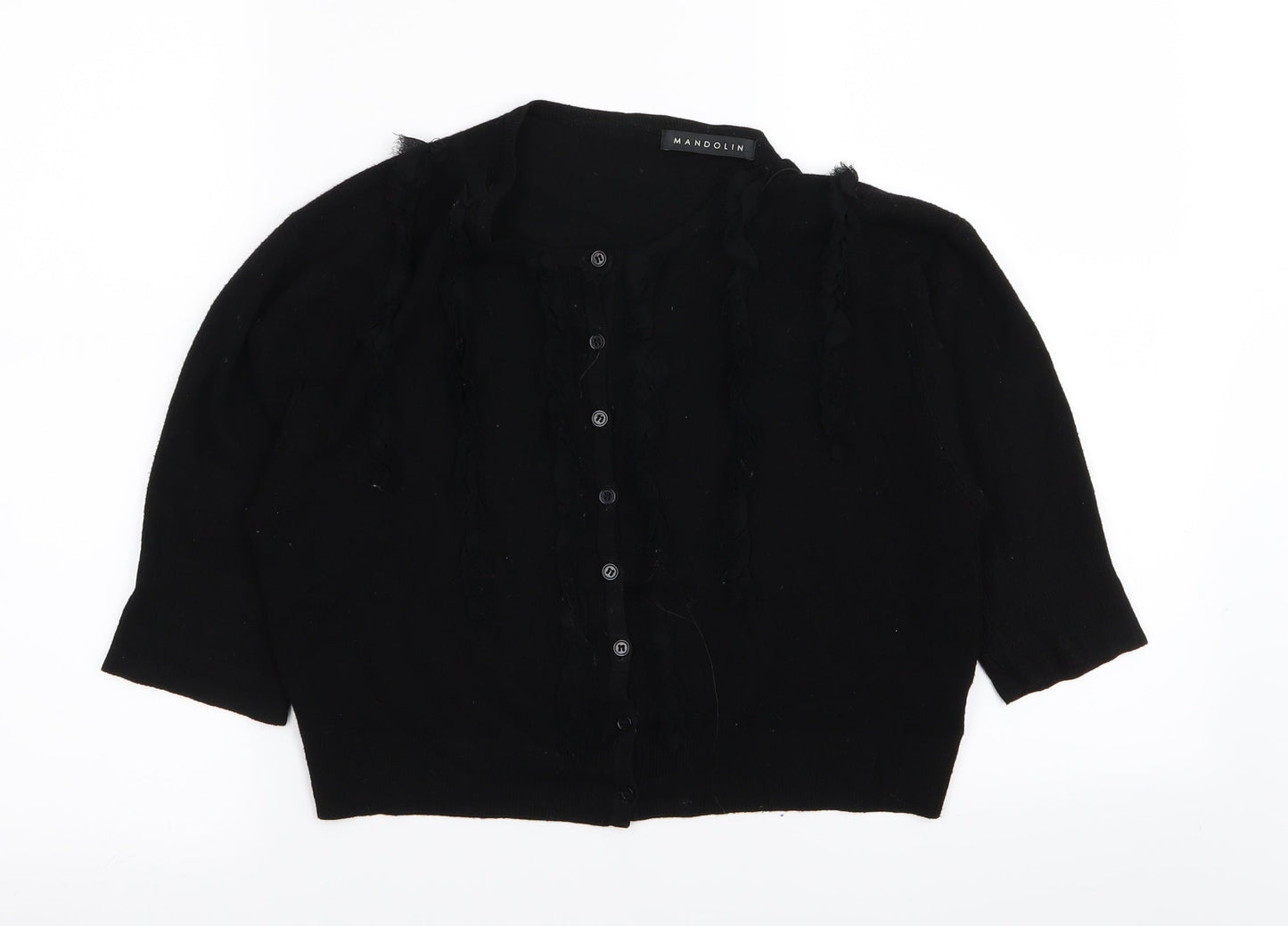 mandolin Womens Black   Cardigan Jumper Size 16