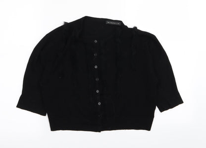mandolin Womens Black   Cardigan Jumper Size 16