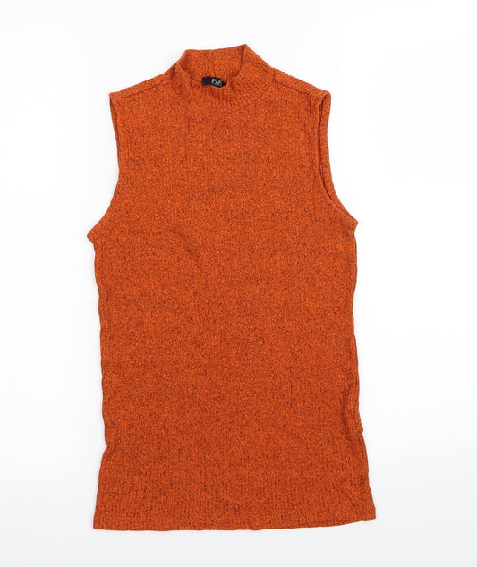 F&F Womens Orange   Basic T-Shirt Size 8